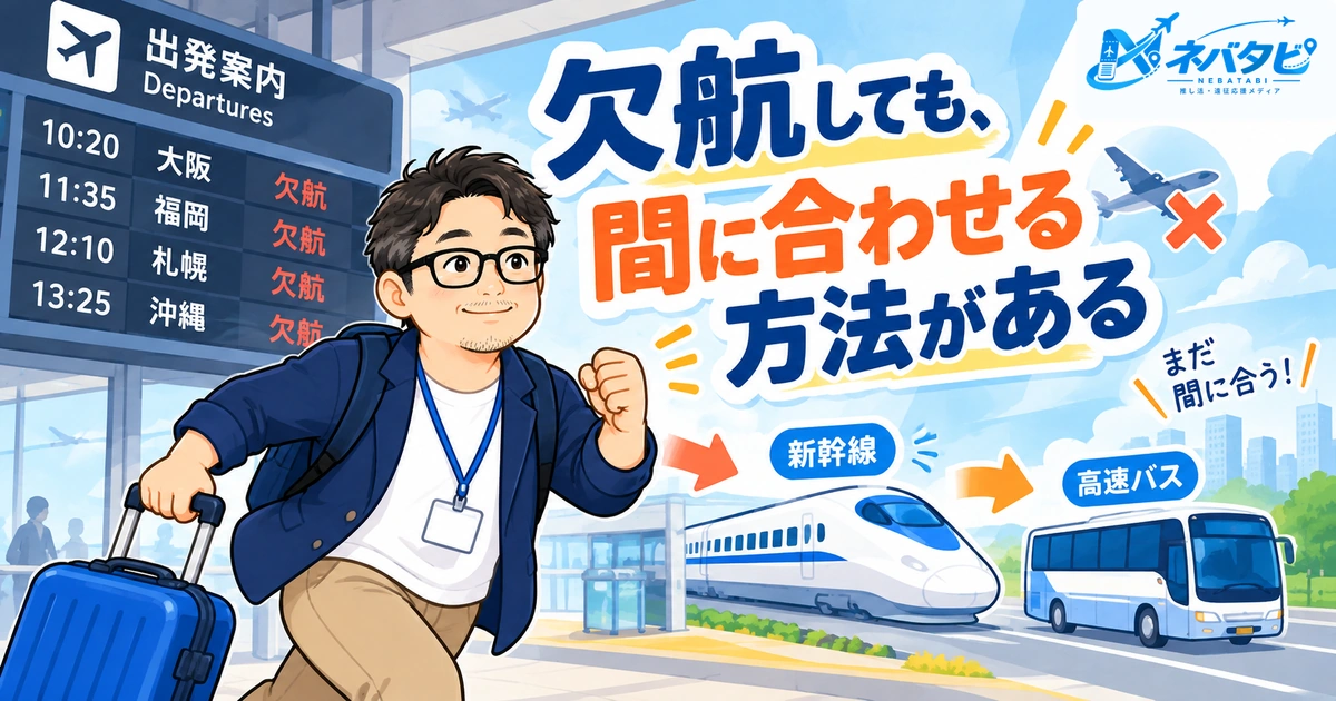 飛行機が欠航してもコンサートに間に合う！代替ルートの探し方と判断基準